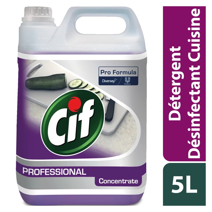 détergent desinfectant surfaces 2en1 Cif pro formula